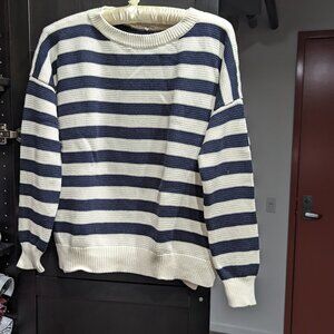 COPY - Emerson Fry Carolyn Sweater Navy Stripe (Small)